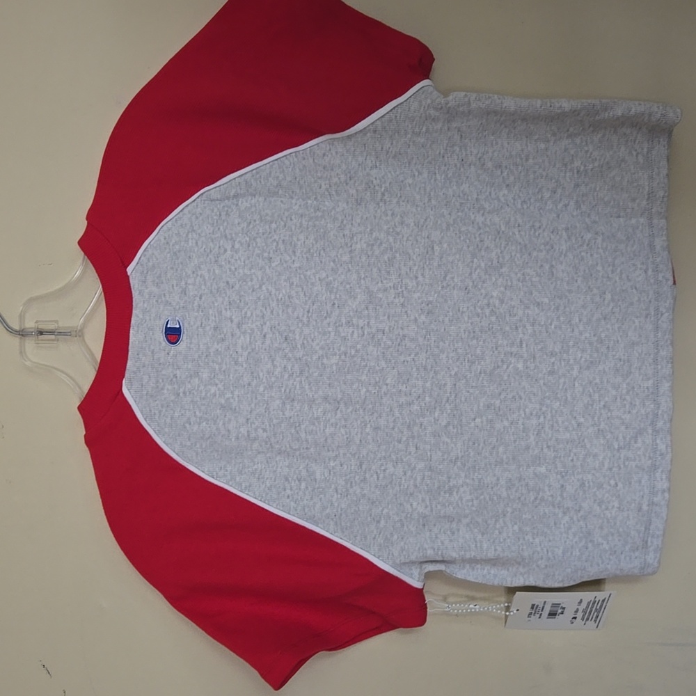 Champion Red and White Athletic Crop Top - Picture 3 of 3